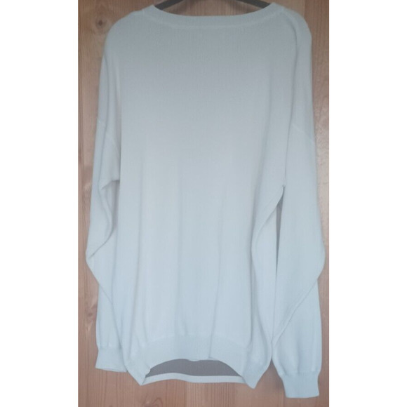 FIELD GEAR 100% Cotton Cream Sweater Men's Large Tall Tight Knit Raglan Sleeves - Picture 4 of 5